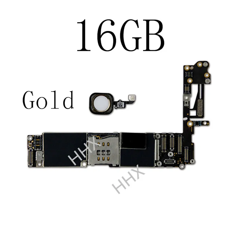 16GB-Gold Оригинальная разблокированная материнская плата для iPhone 6 с/без touch ID, бесплатный iCloud для iPhone 6 материнская плата с системой IOS pan - Цвет: 16GB-Gold
