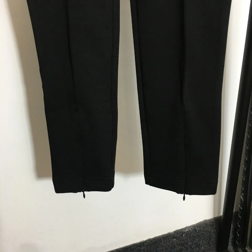 High Quality Luxury Spring Sexy Women New Ziper Slit Bottom High Waist Elastic High Steet Pants