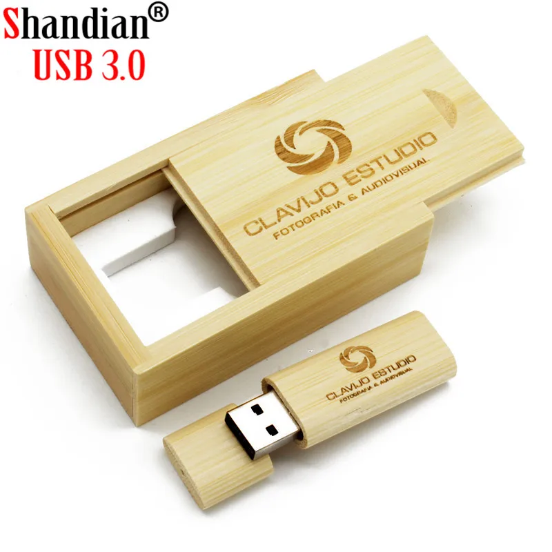 Бесплатный логотип высокого класса с деревянным Скорость USB3.0 флеш-накопитель ГБ