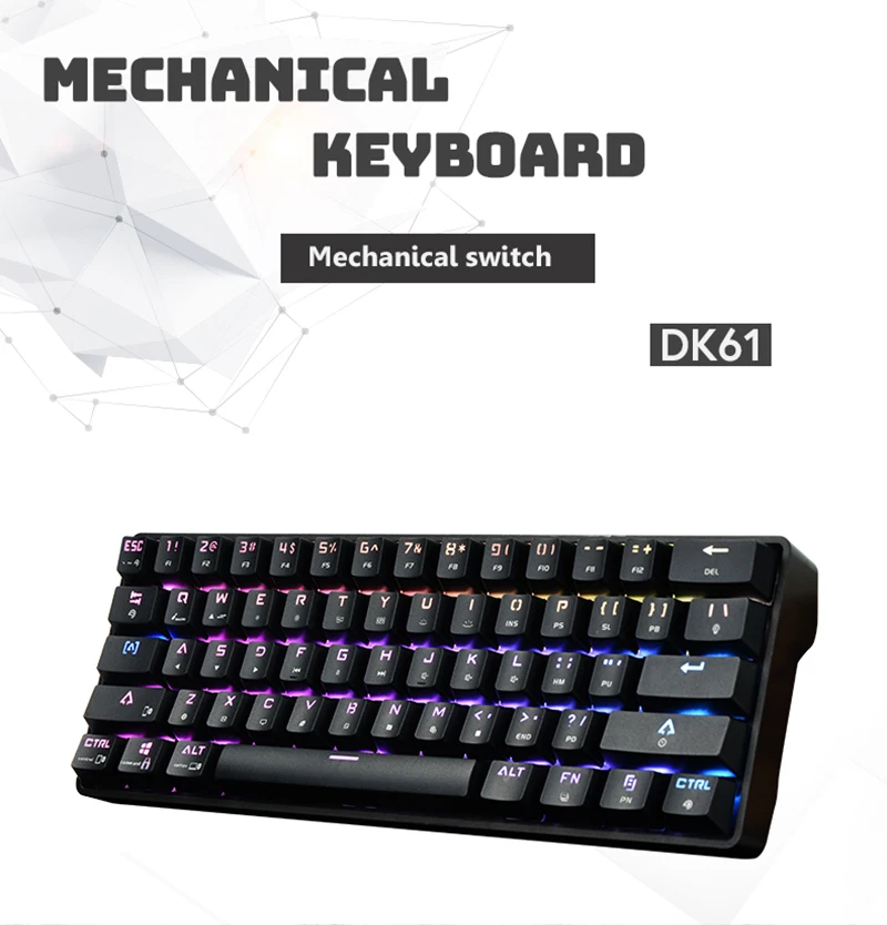 

Планшет Teclado мобильный телефон, 61 клавиша, Bluetooth, механическая клавиатура
