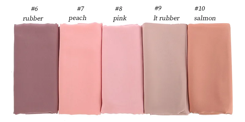

Heavy Chiffon Scarf Women's Fashion Plain Hijab Wrap Solid Color Shawls Muslim Hijabs Headscarf Volie Femme Musulman