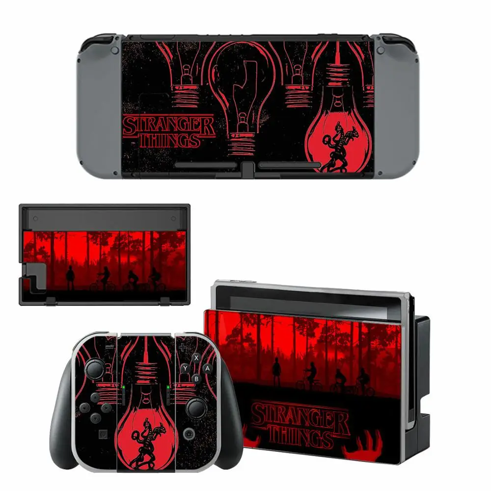 Stranger Things виниловая наклейка на переключатель для nintendo Switch полный набор лицевой