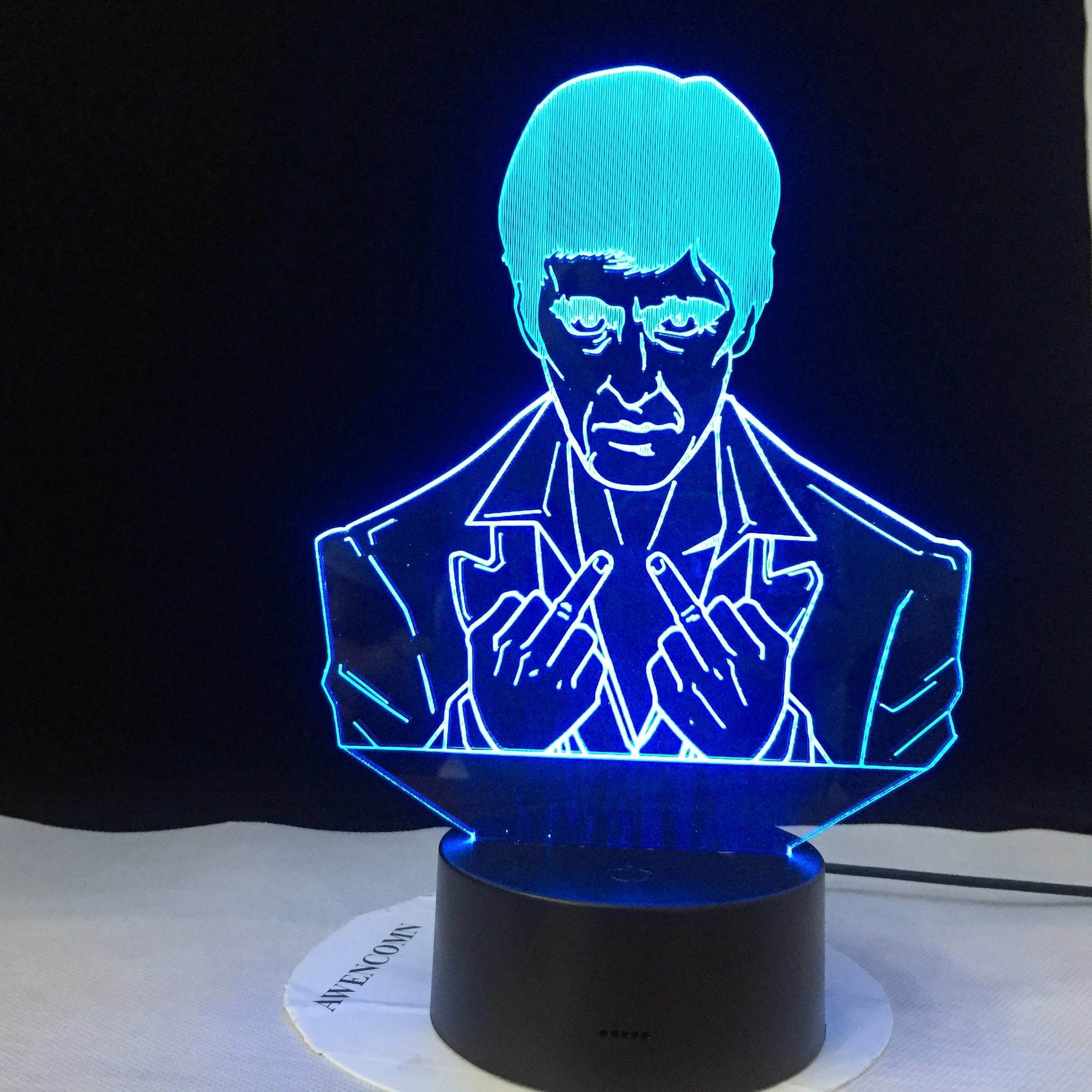 Светодиодный Ночной светильник в форме сердца 3D USB разноцветная настольная лампа