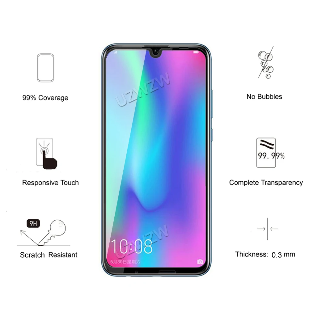 Для Honor 10 Lite Полное покрытие закаленное стекло Защита для экрана телефона