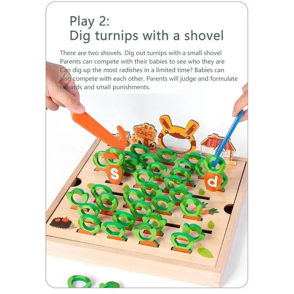 

Pulling Carrot Memory Chess Game Board Game Alphanumeric Education Early Educational Toys Cognitive Enlightenment Q4L6