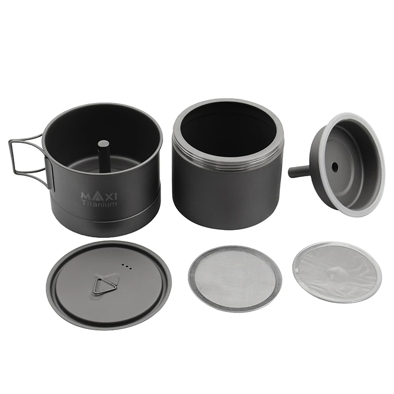 TOAKS MAXI Titanium Moka плита эспрессо кофейник Сверхлегкий Открытый Удобный мокко