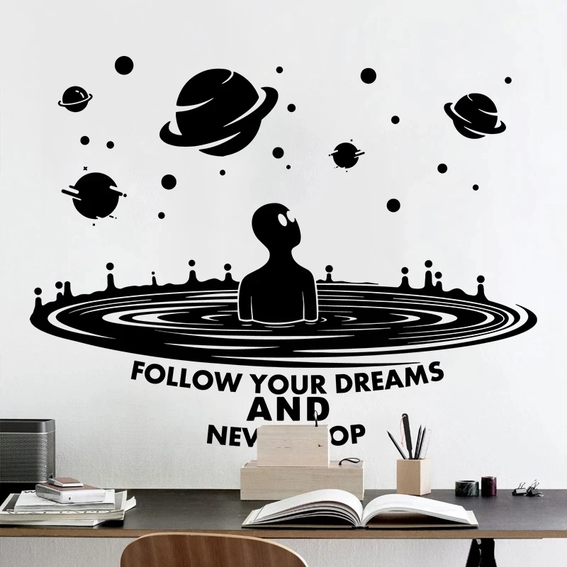 

YY015 Alien Wall Stickers 2021 New Abstract Home OfficeDecor Teenager Living Room Bedroom Wall Decoration Kids Baby Wallpaper