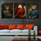 Винтажная картина Cardinal Animals с рисунком животных из мультфильмов, кошки, плакаты-портреты, настенные художественные картины для детской комнаты (не на заказ)