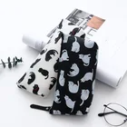 Чехол для карандашей с котом Kawai, милый Силиконовый Футляр для карандашей, чехол для ручки для девочек, корейские канцелярские принадлежности, школьные принадлежности