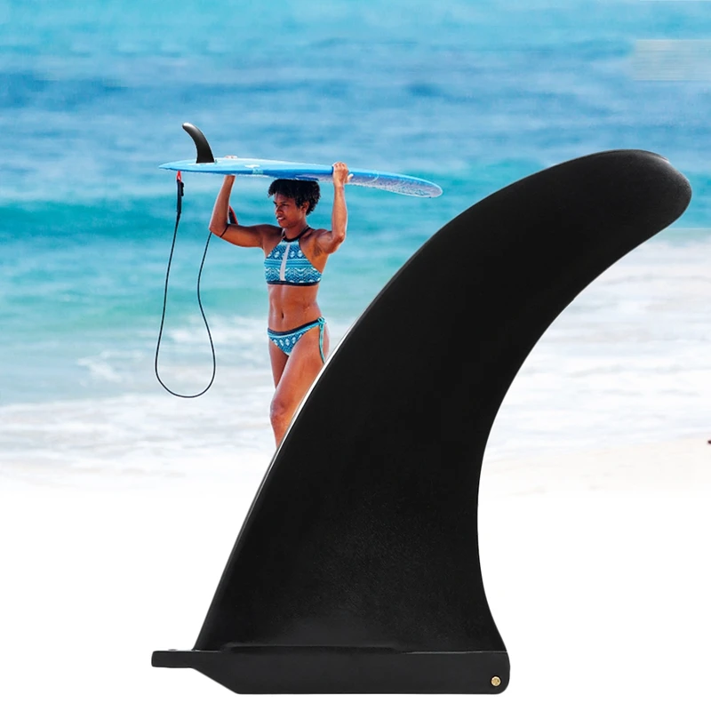 10 дюймов центр плавник черный весло доска для серфинга плавника | Спорт и