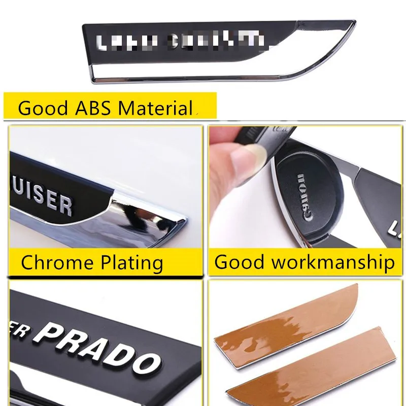 

For Toyota Land Cruiser 200 Prado 150 FJ200 FJ150 FJ120 Emblem Side Door Fender Logo Mark Sign