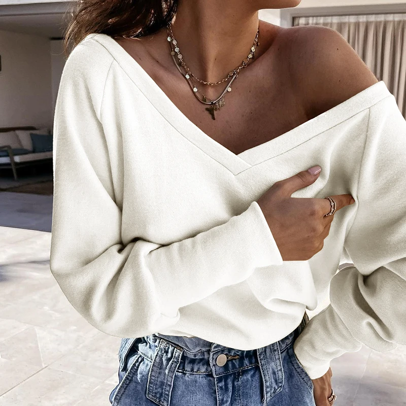 

2021 Autumn Fashion Women New V Neck Long-Sleeved T-Shirt Ladies Tops Clothing Elegant Backless Drawstring Sexy Pullover T-Shirt