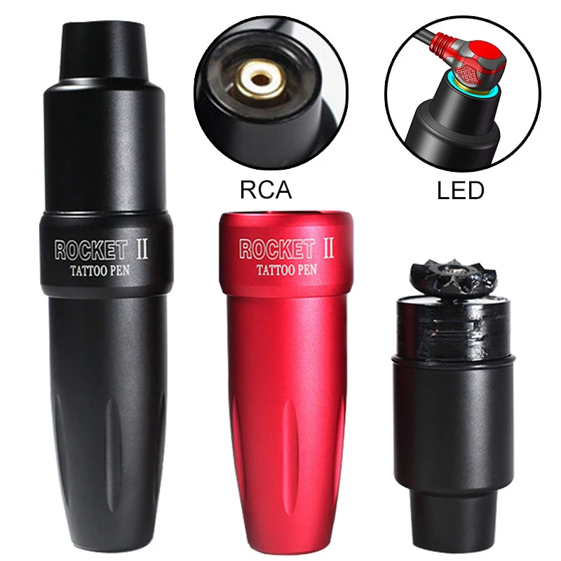 Professional Pen Tattoo Gun Rocket II Tattoo Pen Rotary with Light Powerful Japan Motor for Linner Shader Tattoo Machine Pen