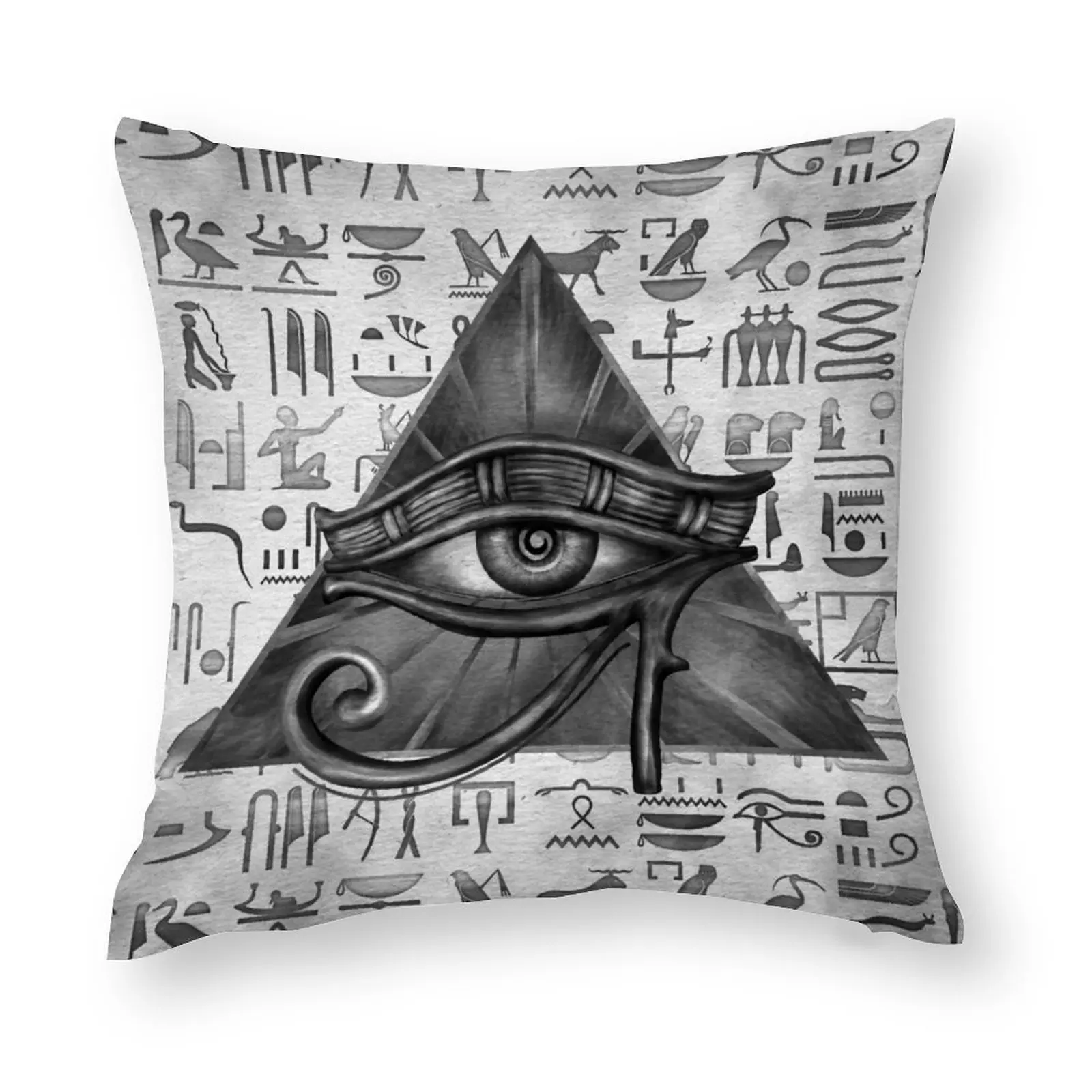 

Наволочка с египетским глазом хора, украшение, древний Египетский хироглиф, ретро диван с подушкой, полиэстер, двусторонний принт