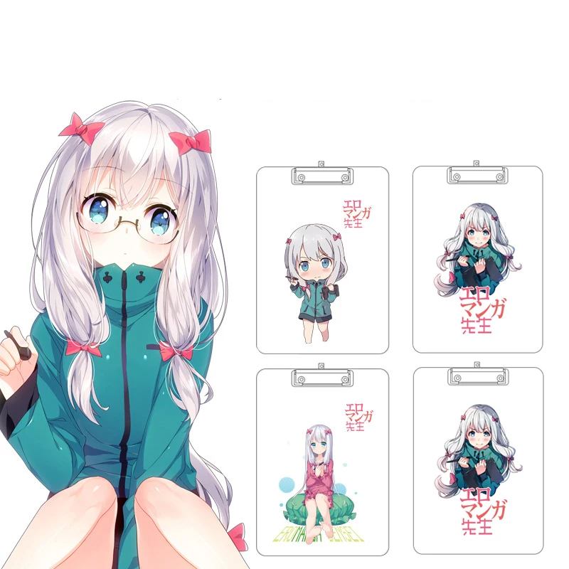 

Anime Clipboard Folder Cute Izumi Sagiri Writing Pad Document Holder Board Transparent A4 File Clipboard Kids School Supplies