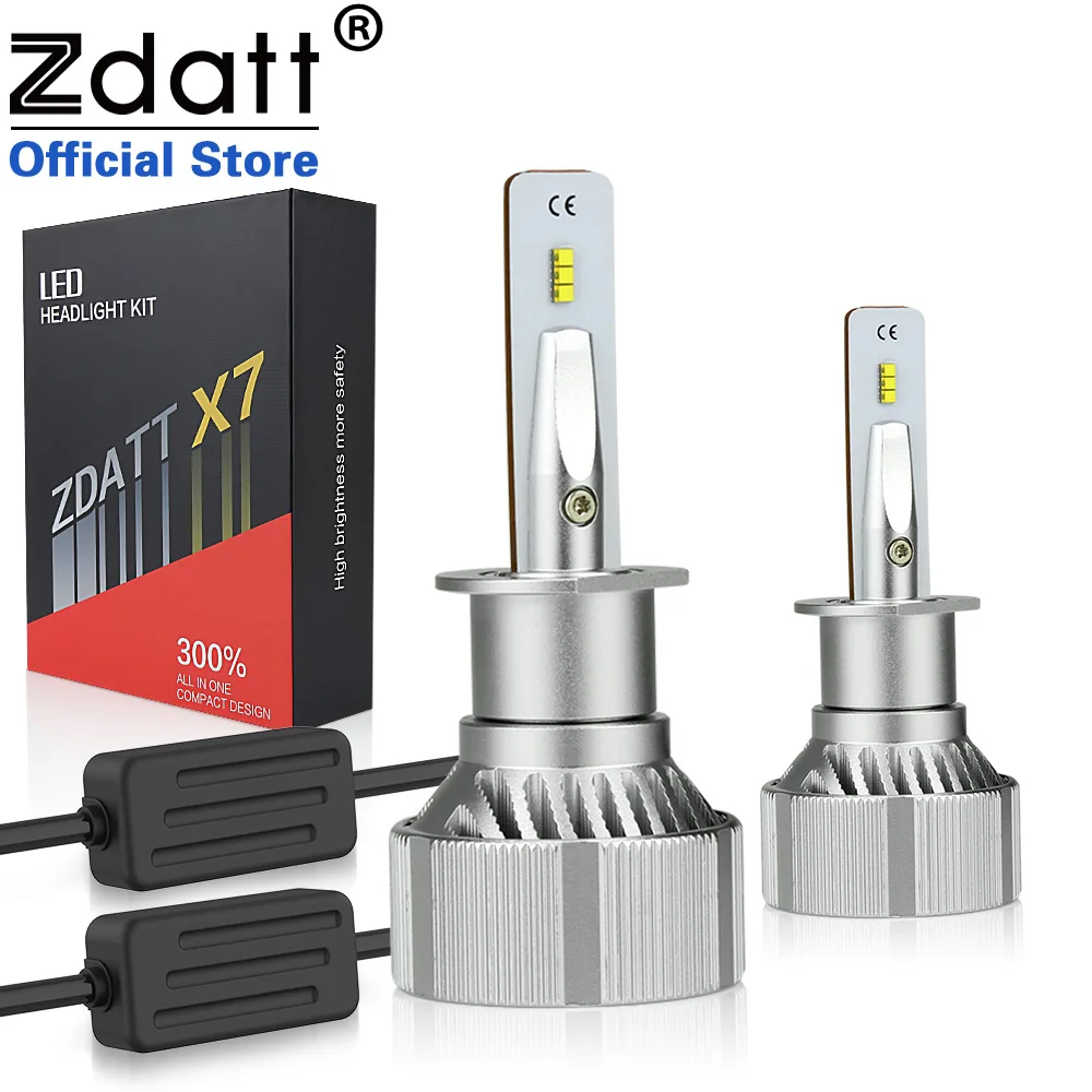 Zdatt H1 led автомобильные лампы H8 H11 H4 H7 светодиодные головной светильник Canbus 100 Вт