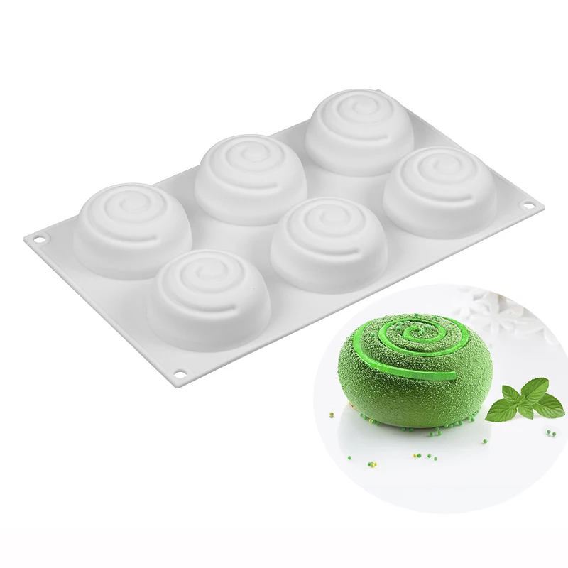 

SILIKOLOVE 3D круглая волнистая форма для мусса, форма для торта, силиконовая форма для выпечки, рождественские десерты, кухонная посуда для выпеч...