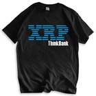 Новая футболка, черные топы для мужчин, футболка XRP Think Bank, крутая Повседневная футболка с криптовалютой валютой, летняя футболка, дизайнерская футболка