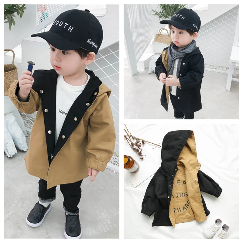 Детская ветровка для мальчиков и девочек двусторонняя верхняя одежда с