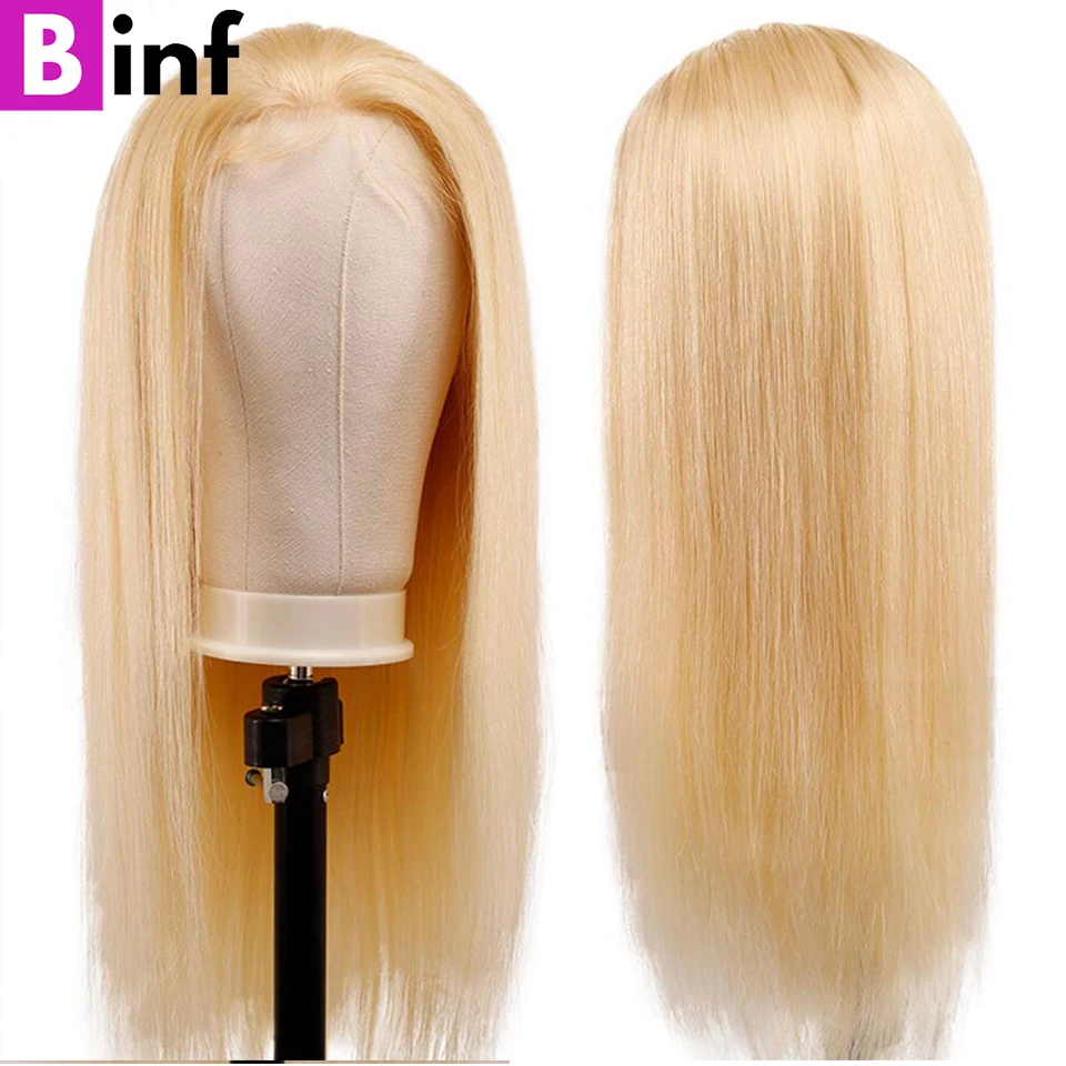 BINF 613 парик с Фронтом шнурка бразильские Прямые Remy человеческие волосы парики