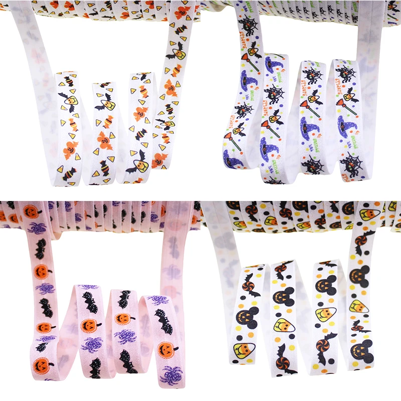 Хэллоуин ведьма тыква летучая мышь Череп паук паутина складная эластичная лента