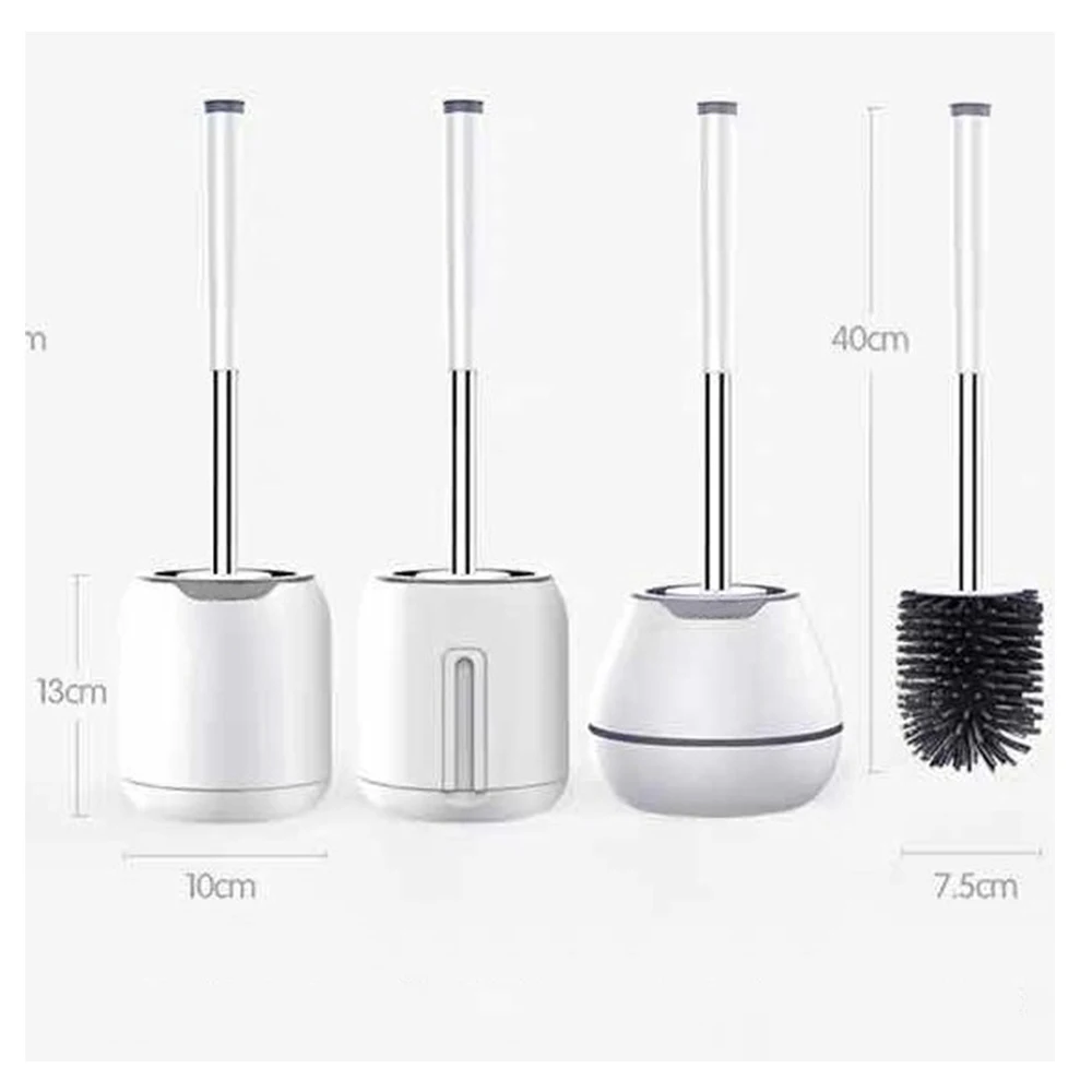 

Wall Mounted Silicone Toilet Brush Rubber Head For Cleaning Brush Tools for Toilet Household WC Bathroom Accessories Sets