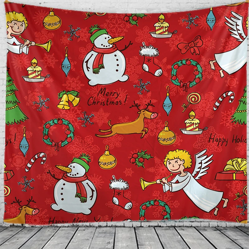 Счастливого Рождества Гобелен Мандала гобелен стены ткань путешествия матрас