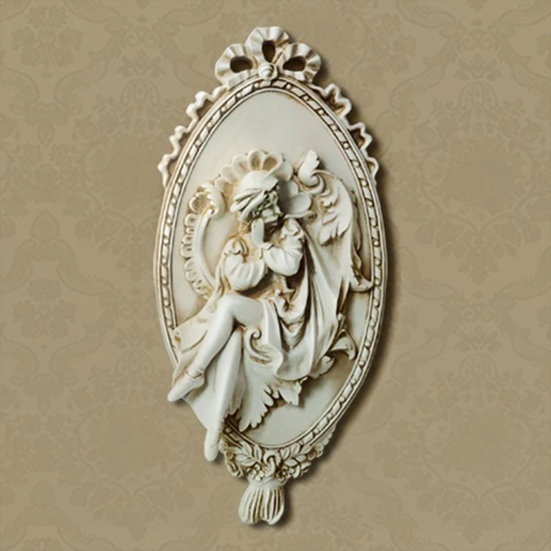 Скульптура с большим ангелом домашняя статуя аксессуары для украшения настенная