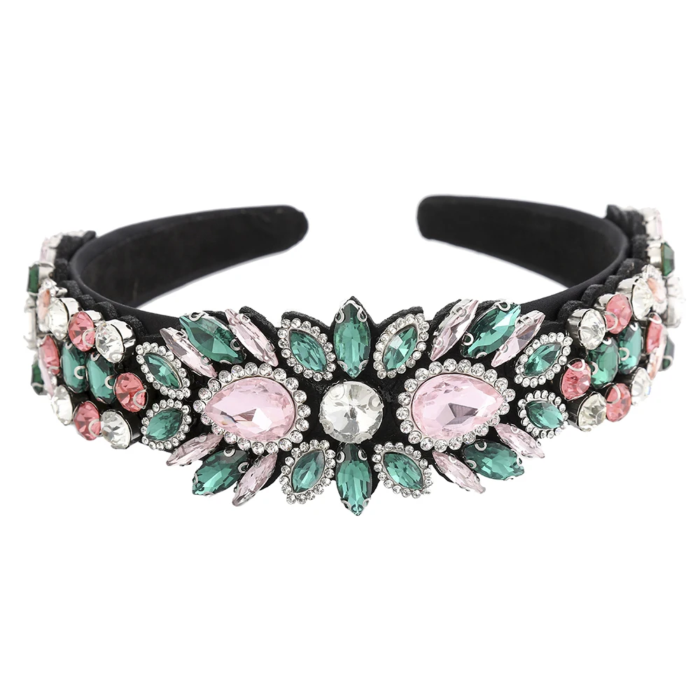 Женская повязка на голову AWAYTR роскошная в стиле барокко с цветными жемчужинами и