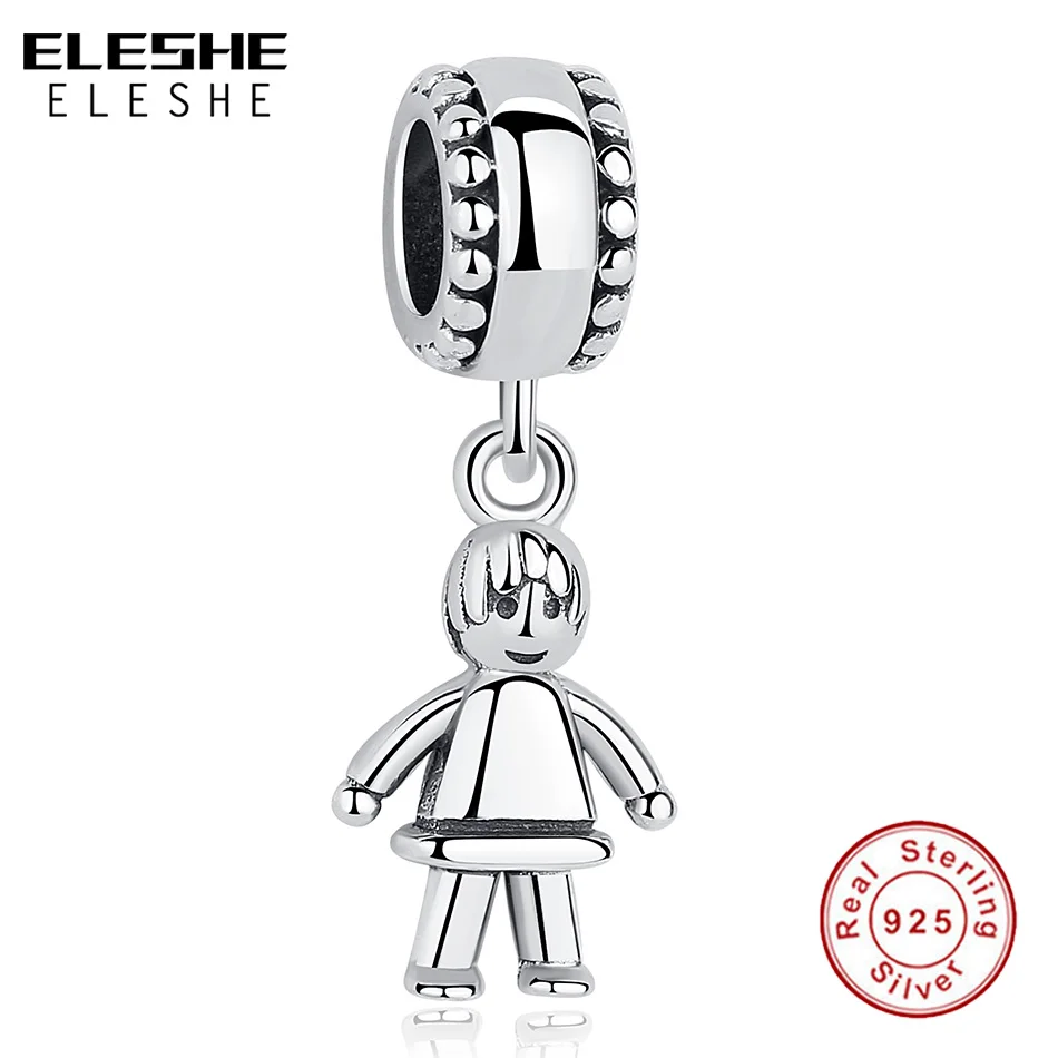 Реальные 925 пробы серебро Маленький мальчик подходит к оригинальному браслету S925