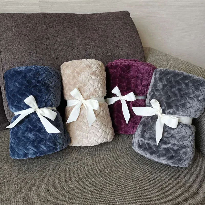 

Yaapeet 1pc Soft Baby Blanket Solid Color Luxury Air Conditioning Blanket for Bedroom Europe Warm Throw Blanket for Living Room