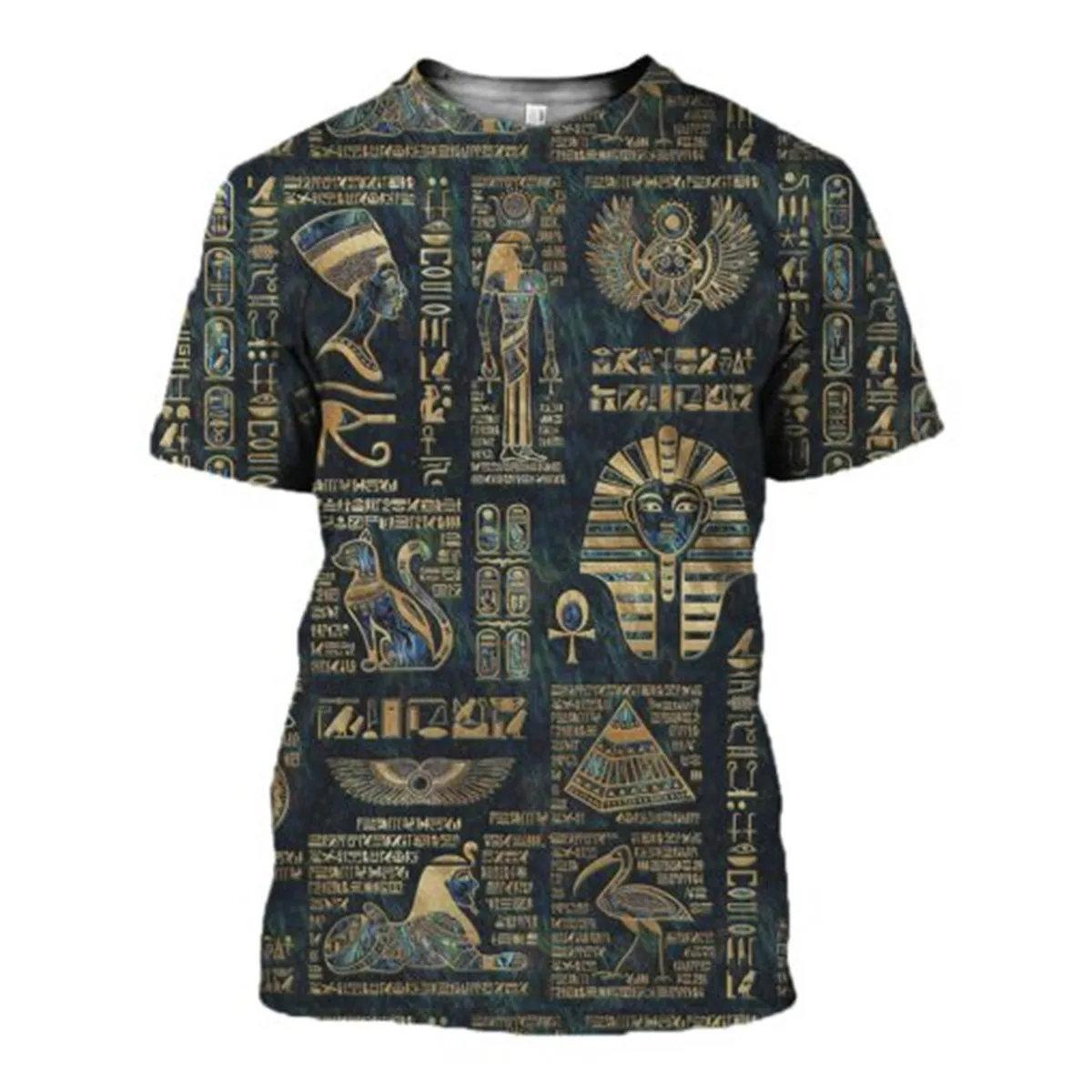 Футболка мужская повседневная с коротким рукавом топ принтом в стиле Древнего
