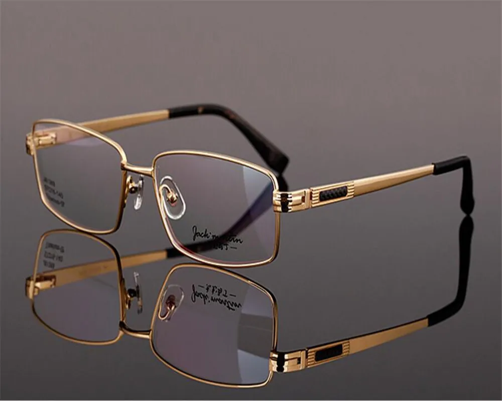 

EYELOOK Super Light Business Men Full Rim Titanium Super Light Gold Silver Optical Myopia Presbyopia Eyewear Eyeglasses ZM81369