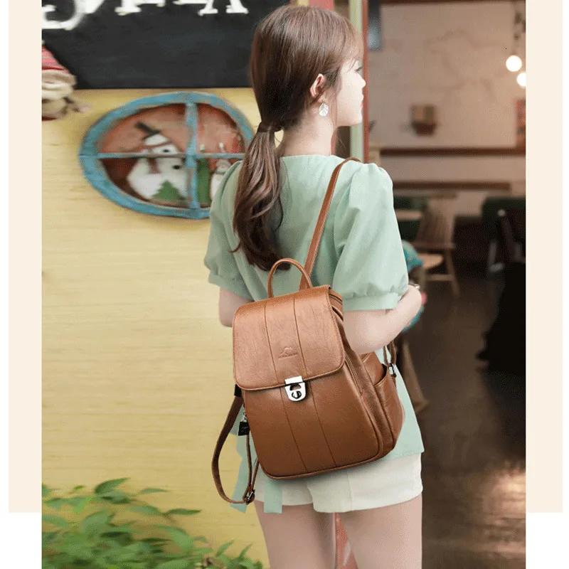 Женские рюкзаки 2019 кожаный рюкзак высокого качества женский для девочек