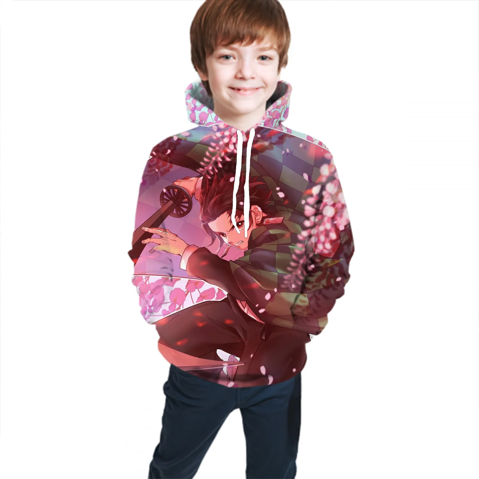 

Детская одежда, популярное аниме, рассекающее демонов, печатное фото, подходит для детей, унисекс, трендовые толстовки