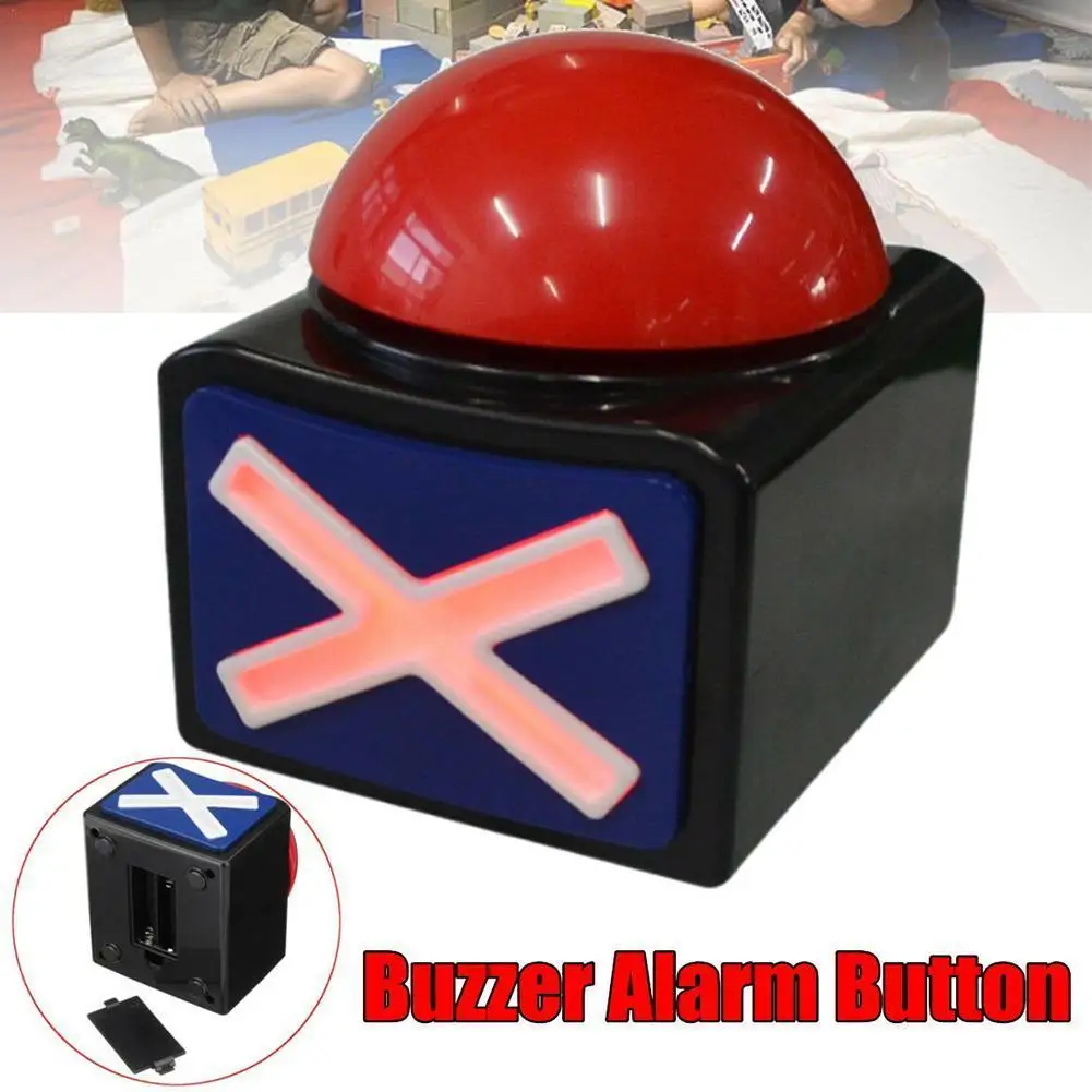 

1pc Red Game Answer Buzzer Alarm Button With Sound Vent Family Prank Game Large Light Stress Joke Relieve toy M4F9