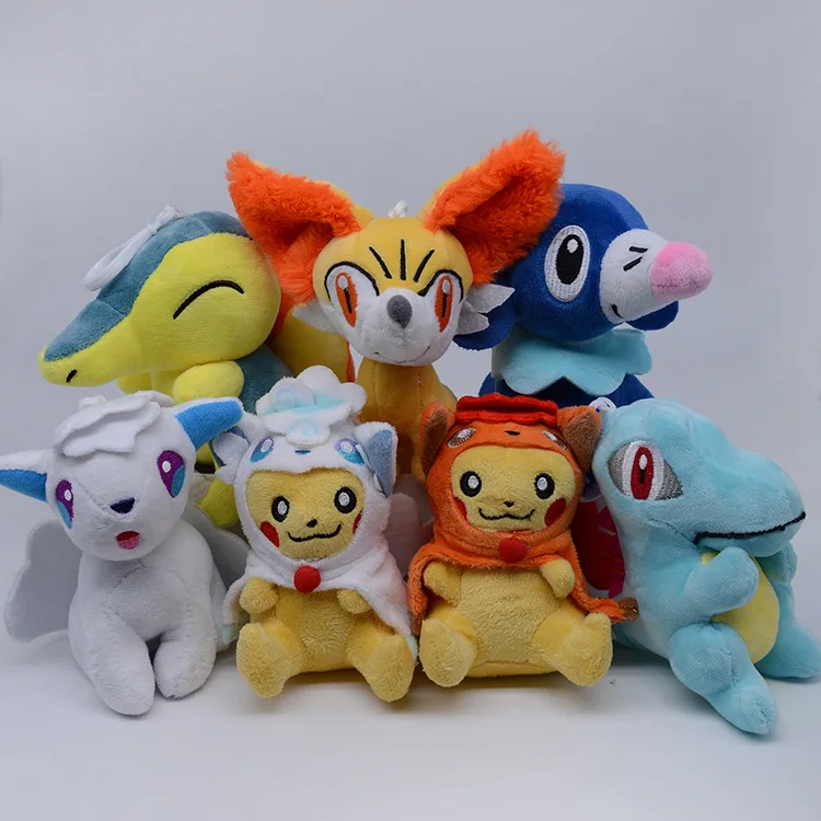 Takara Tomy Покемон Пикачу Плюшевые игрушки смещение ледяной огонь шестихвостая лисица плюшевая кукла сцепление кулон
