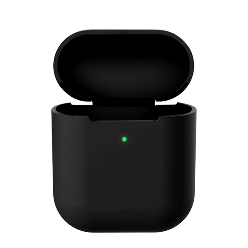Чехол для наушников для Apple Airpods 2 из мягкого силикона и ТПУ, беспроводной Чехол для наушников с Bluetooth, ультратонкий противоударный защитный чехол для наушников - Цвет: Black