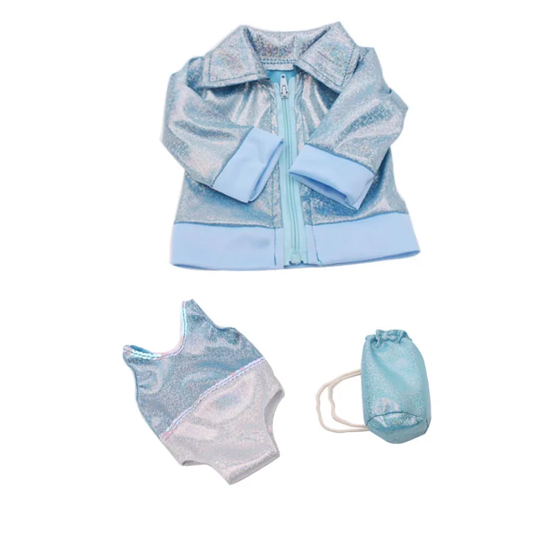 18-дюймовое Кукольное платье для девочек спортивный костюм куртка + комбинезон