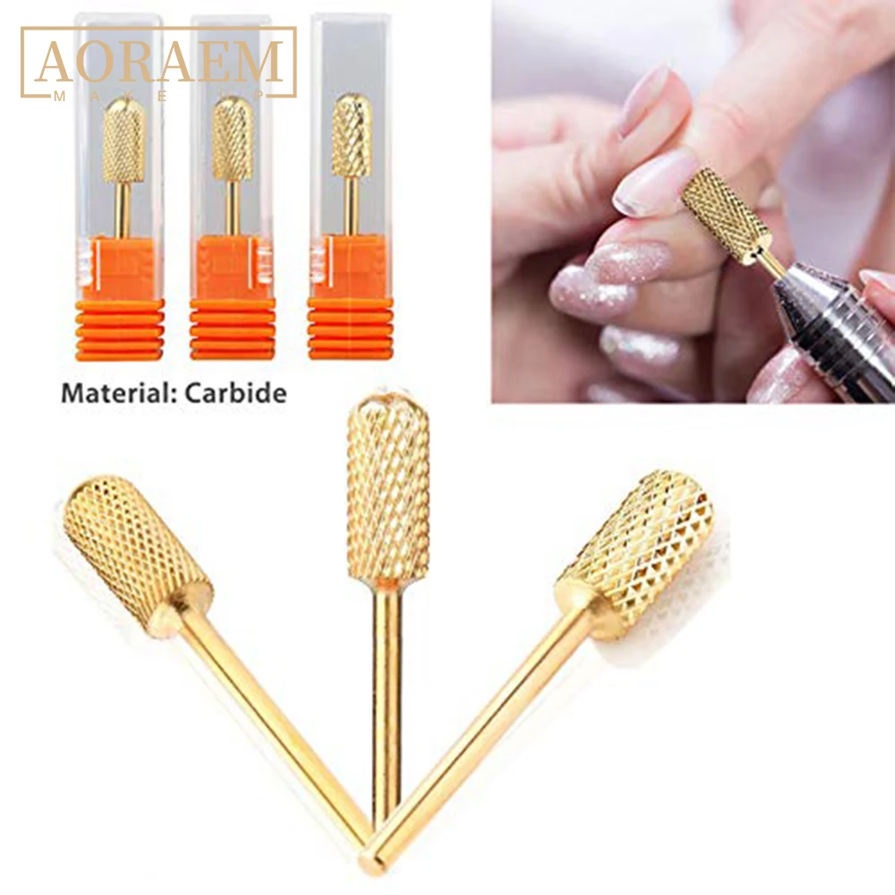 

AORAEM Carbide Nail Drill Bits Manicure Drills Machine Milling Cutter For Nails 3pcs Pedicure Buffer Tools Equipment Accessories