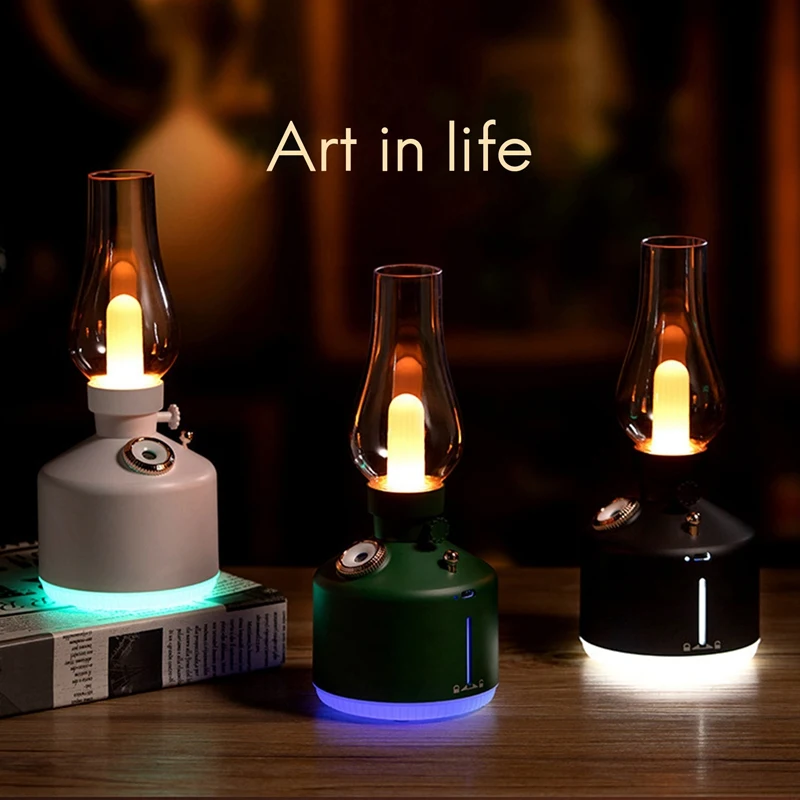 USB-увлажнитель воздуха в стиле ретро со светодиодный светильник кой беспроводной