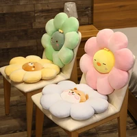 cute sun flower throw pillow cartoon plush chair cushion stuffed chair cushions soft kid animals cushions for pallets floor mat