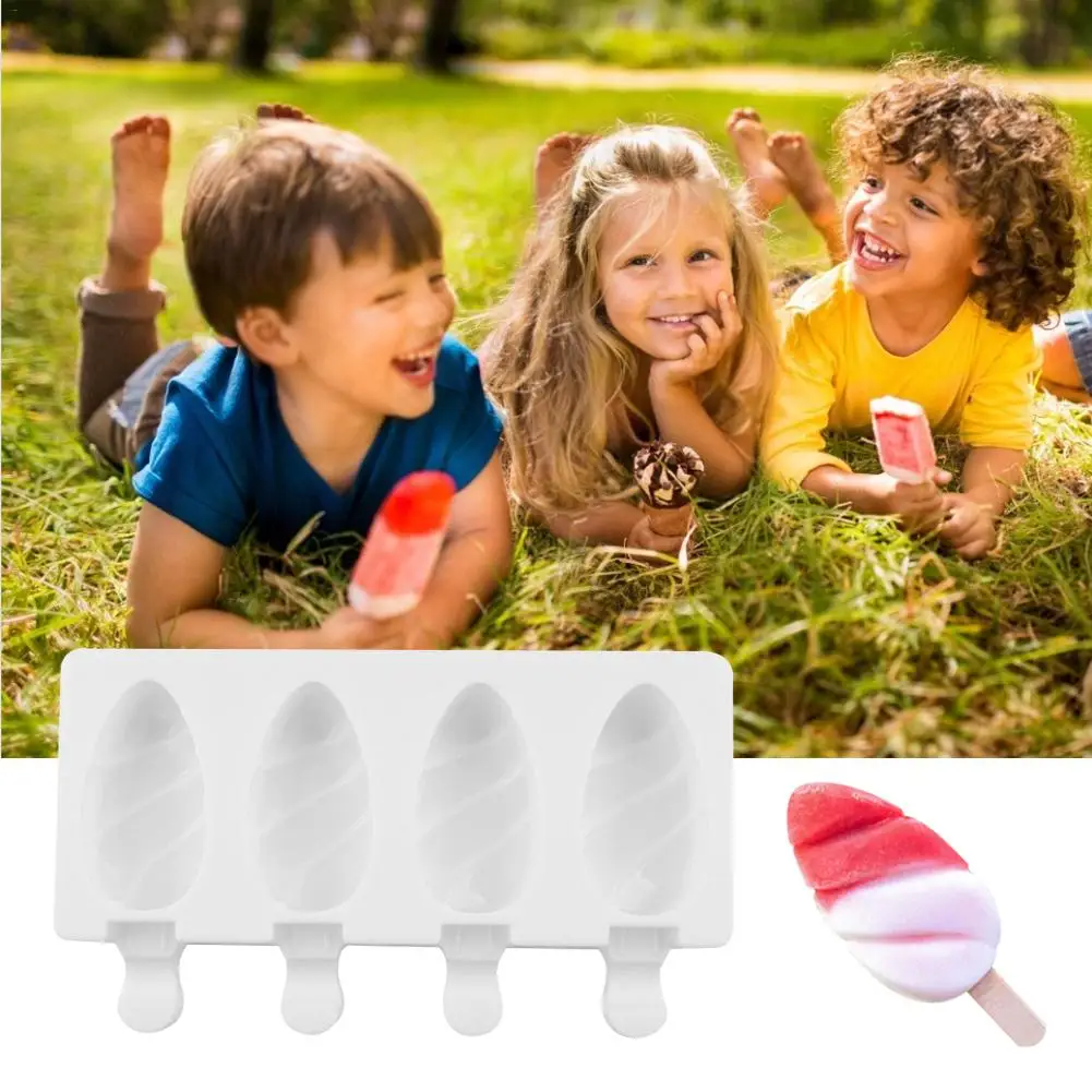 Домашние пищевые силиконовые формы для мороженого Поп 3 легкой без палочек BPA