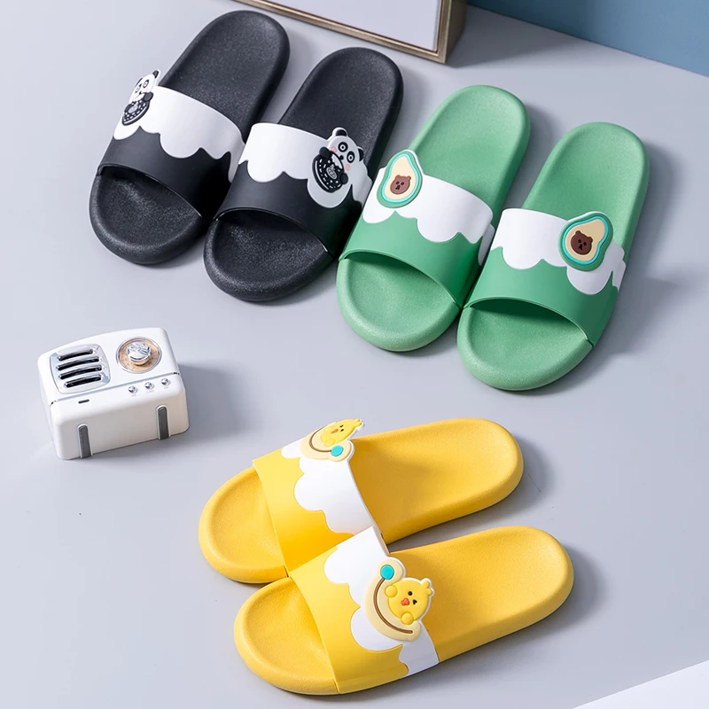 Женские летние шлепанцы Сандалии Пляжные с рисунком клубники персика Шлепанцы