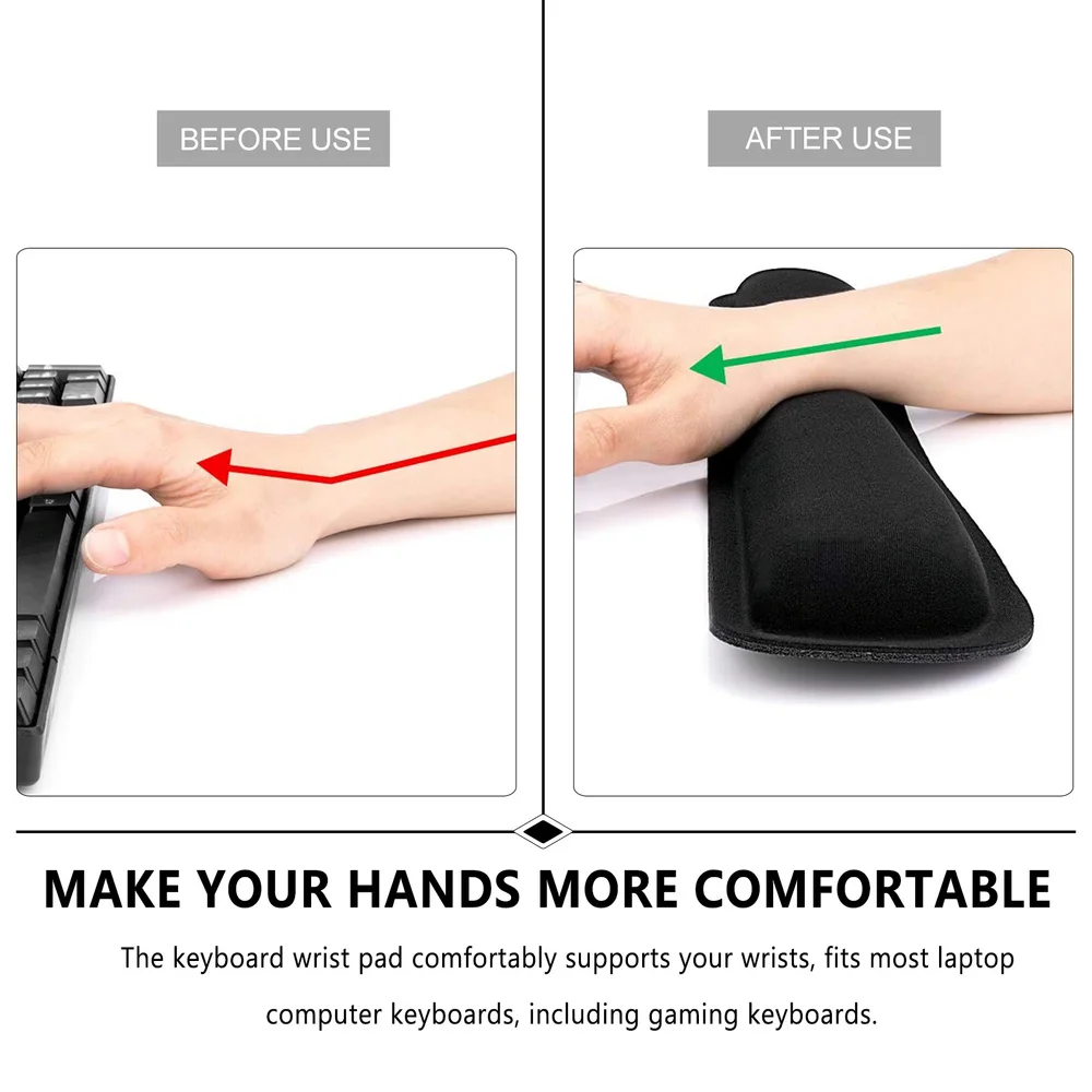 

2pcs Memory Keyboard Wrist Rest Pad Wrist Pad Wrist Hand Rest for Keyboard