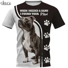 CLOOCL новейшая футболка стаффордширский бультерьер Летняя мужская женская 3D печать хип-хоп топы пуловер с круглым вырезом Прямая поставка