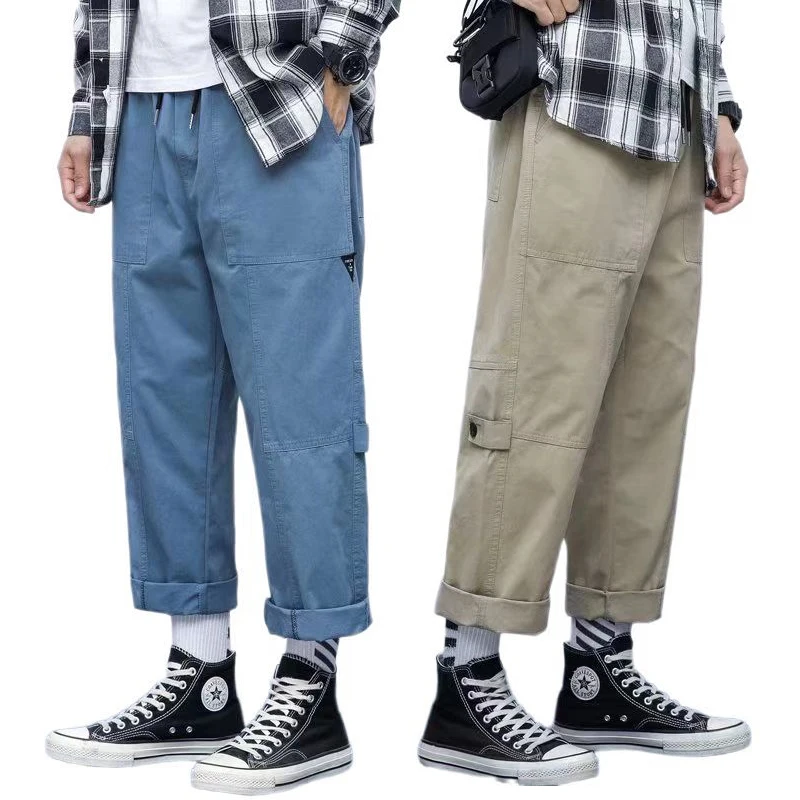 

Spring Autumn Men's Cargo Pants Japan Fashion Streetwear Straight Cargo Pants Men Casual Men Clothing Harajuku Jogging Pants Men