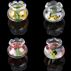 Прозрачный стеклянный аквариум для рыб, детские игрушки, ролевая мебель, игрушки 1:12, миниатюрный кукольный домик, домашние украшения 21 мм * 25 мм