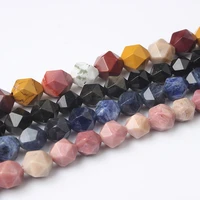 6 8 10mm natural faceted egg yolk blue pattern stone loose beads suitable for jewelry diy making bracelet necklace earring