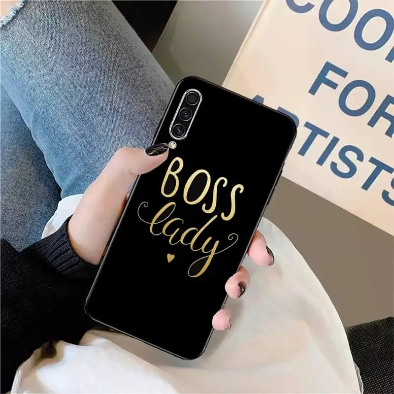 

Boss Girl Lady Pattern Phone Case For Samsung A40 A31 A50 A51 A71 A20S S8 S9 Plus note 20 ultra